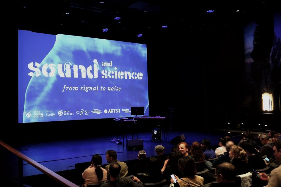 "Sound and Science: From Signal to Noise" - The sold-out event at the UCLA Nimoy Theater. (Nirvana Parvizimotlagh / UCLA Art|Sci)
